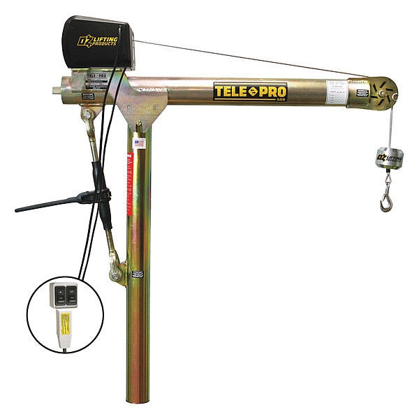 Davit Crane, 23 in to 66 in Reach, 0 in to 1080 in Lift Range