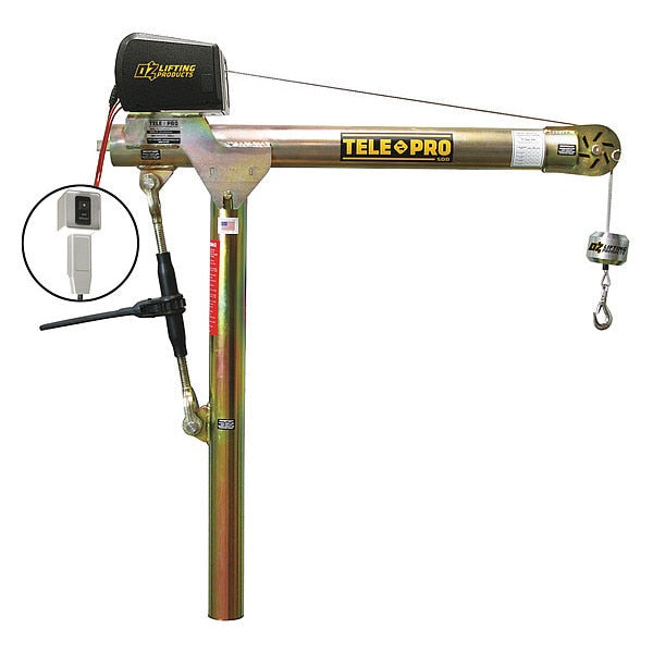 Davit Crane, 23 in to 66 in Reach, 0 in to 1080 in Lift Range