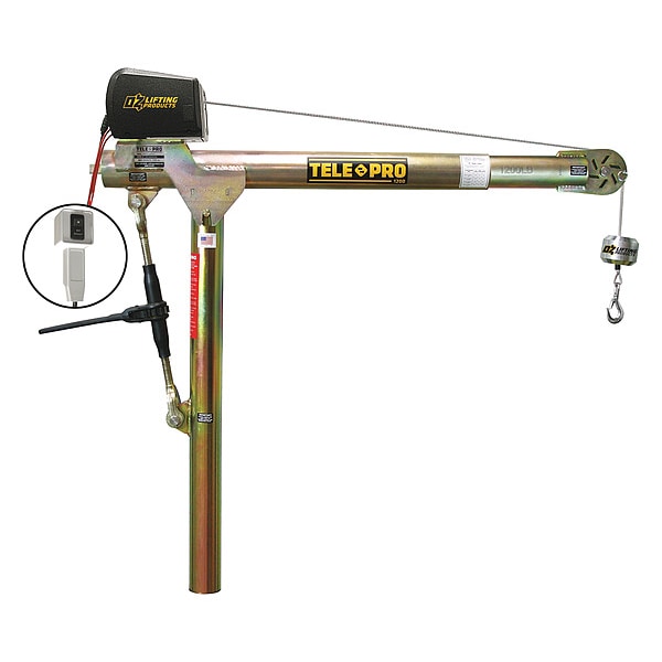 Davit Crane, 23 in to 66 in Reach, 0 in to 540 in Lift Range