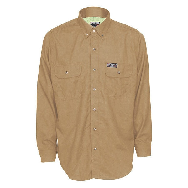 Flame-Resistant Collared Shirt, XL Size