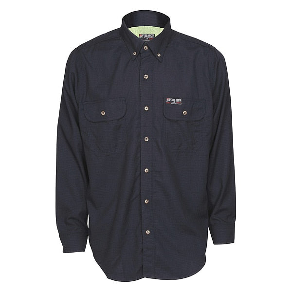Flame-Resistant Collared Shirt, L Size