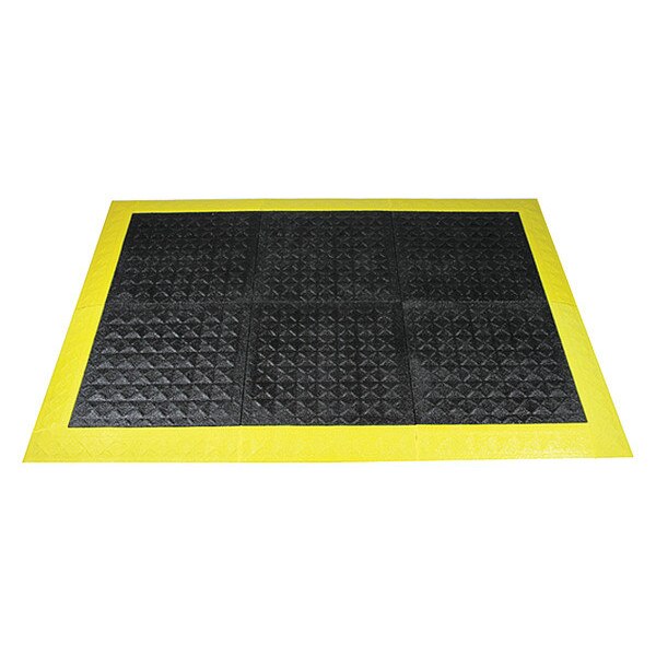 Interlocking Antifatigue Mat Kit Vinyl 5 ft 3 ft 1 in