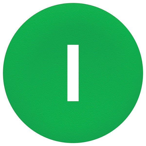 Marked Push Button Cap, Green, 22mm