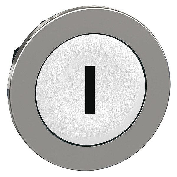 Pushbutton Head, 30 mm, Black, White