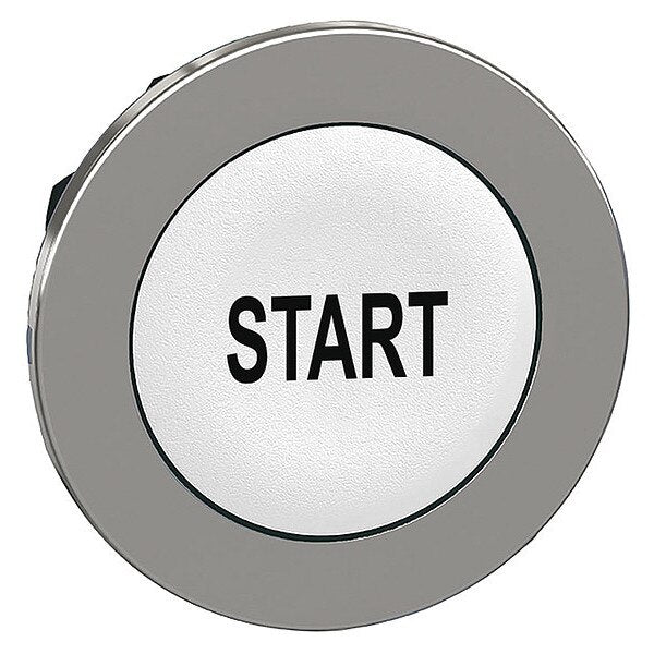 Pushbutton Head, 30 mm, Black, White