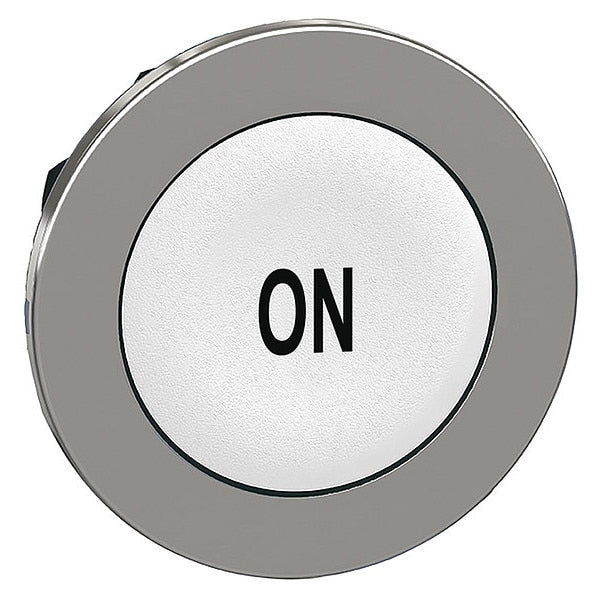 Pushbutton Head, 30 mm, Black, White