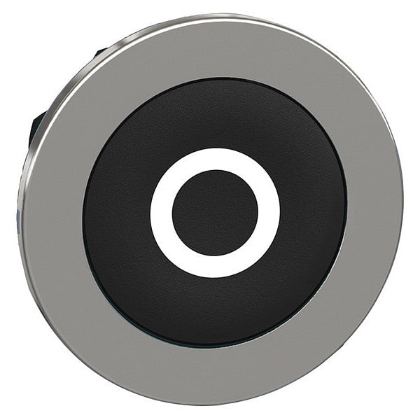 Pushbutton Head, 30 mm, Black, White