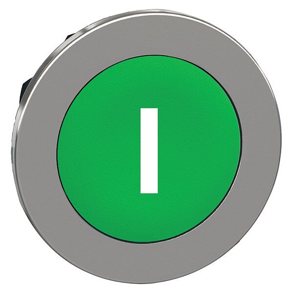 Pushbutton Head, 30 mm, Green, White
