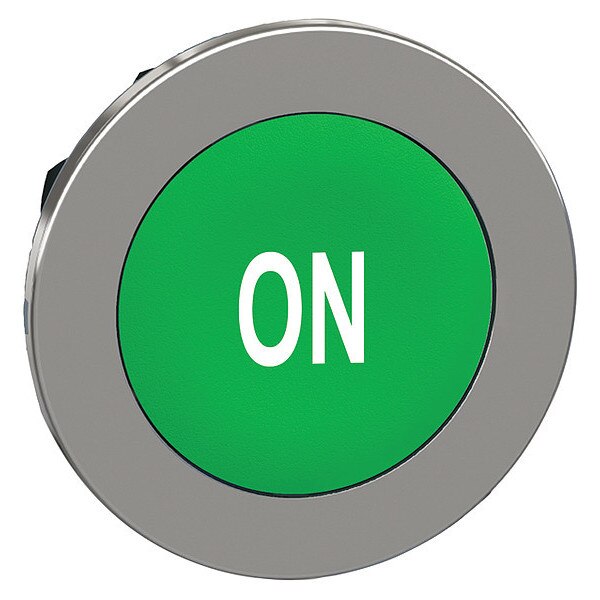 Pushbutton Head, 30 mm, Green, White