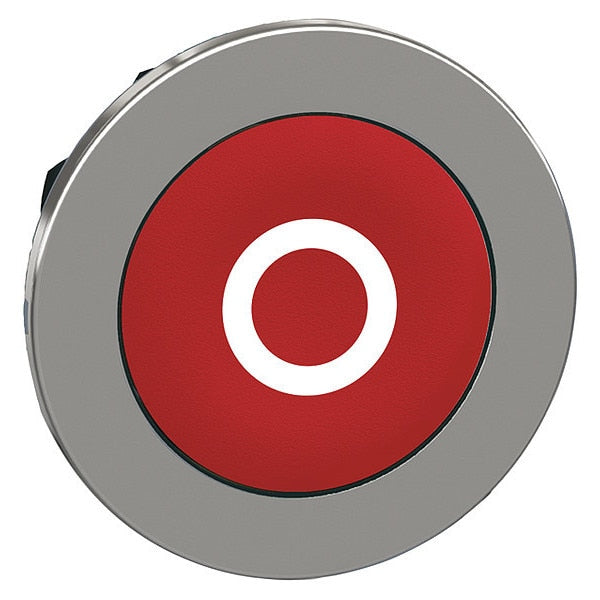 Pushbutton Head, 30 mm, Red, White