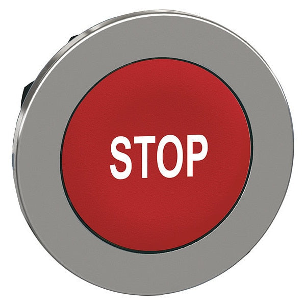 Pushbutton Head, 30 mm, Red, White