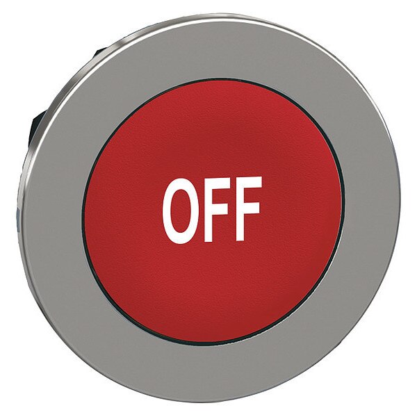 Pushbutton Head, 30 mm, Red, White