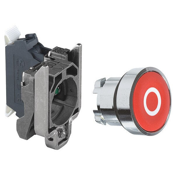 Push Button, 22 mm, 1 NC, Red