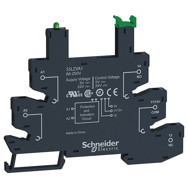 Slim Interface Relay Socket, 6 A, 5 Pins