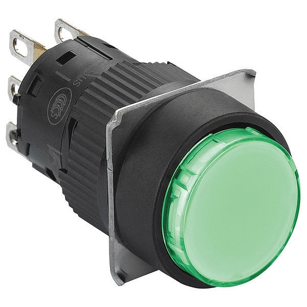 Push Button, 16 mm, 1 CO, Green