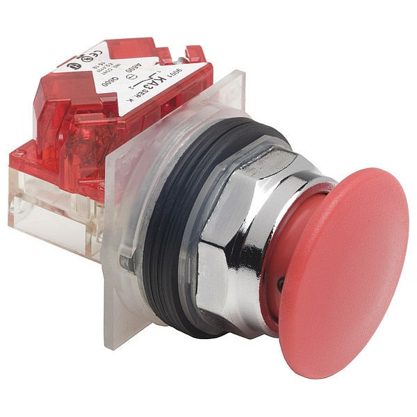 Push Button, 30 mm, 1 NO/1 NC, 1NC, 1NO, Red
