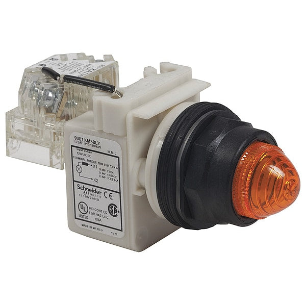 Pilot Light, 120VAC, White, LED Lamp