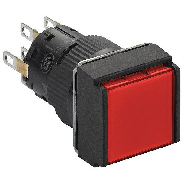 Push Button, 16 mm, 2 CO, Red