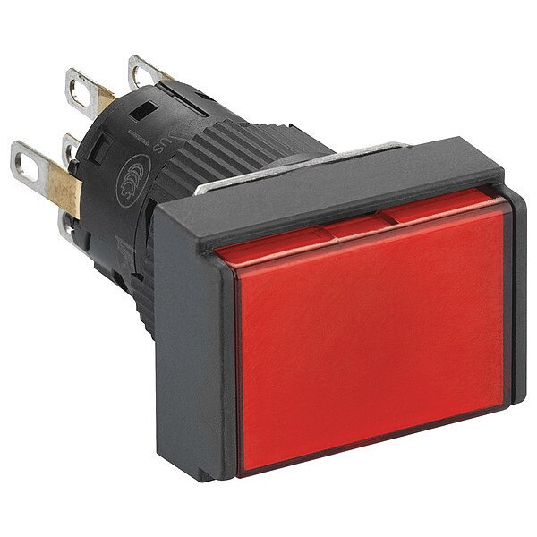 Push Button, 16 mm, 2 CO, Red