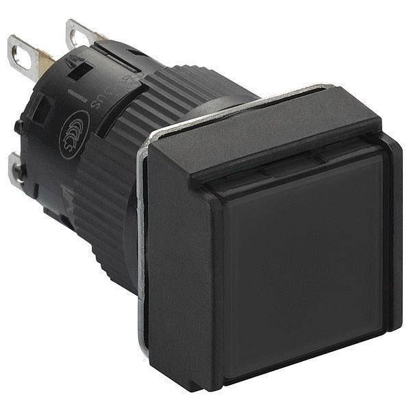 Push Button, 16 mm, 1 CO, Black