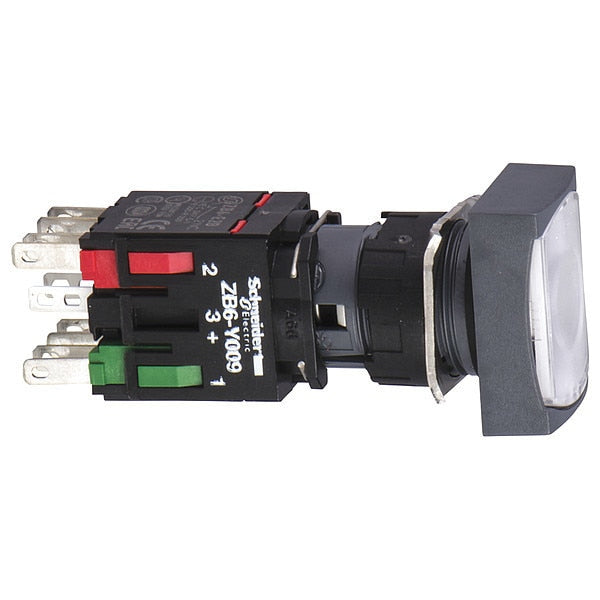 Illuminated Push Button, 16 mm, 1 NO, White