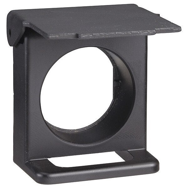 Padlockable Flap, Black, 22mm