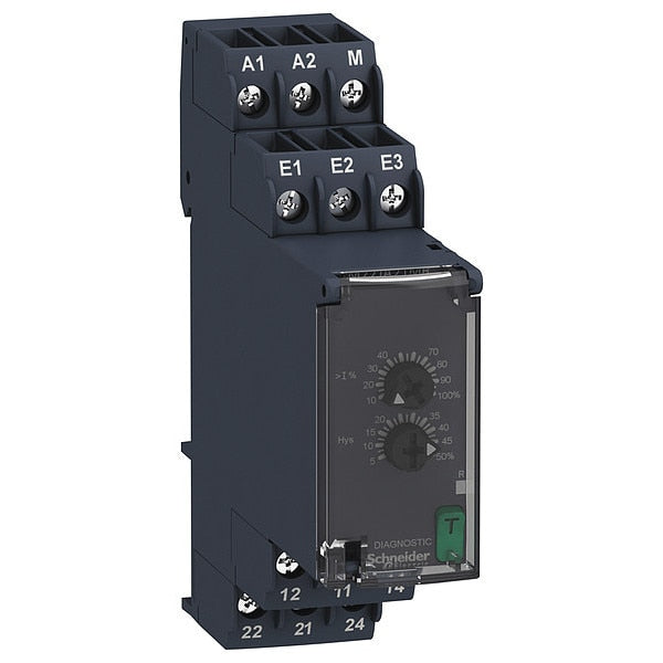 AdjCurrntSensrRely, 8A, 24-240VAC/DC, 12Pin