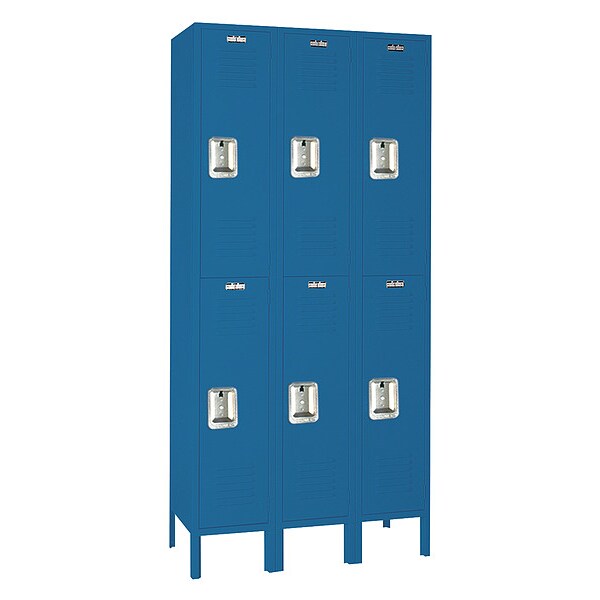 Wardrobe Locker, (2) Tier, (3) Wide, Steel, 36 in W, 12 in D, 66 in H