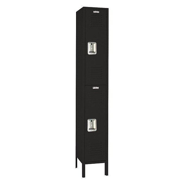 Wardrobe Locker, (1) Wide, (2) Tier, Steel, Powder Coated Finish, 12 in W, 15 in D, 78 in H