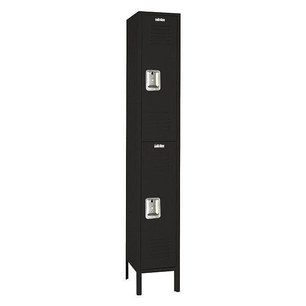 Wardrobe Locker, (1) Wide, (2) Tier, Steel, Powder Coated Finish, 15 in W, 15 in D, 78 in H
