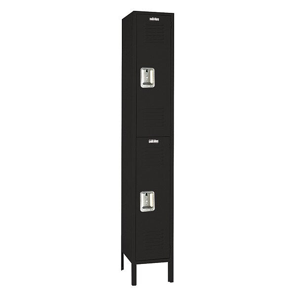 Wardrobe Locker, (1) Wide, (2) Tier, Steel, Powder Coated Finish, 15 in W, 15 in D, 78 in H
