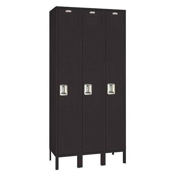 Wardrobe Locker, (1) Tier, (3) Wide, Steel, Powder Coated Finish, 36 in W, 15 in D, 66 in H