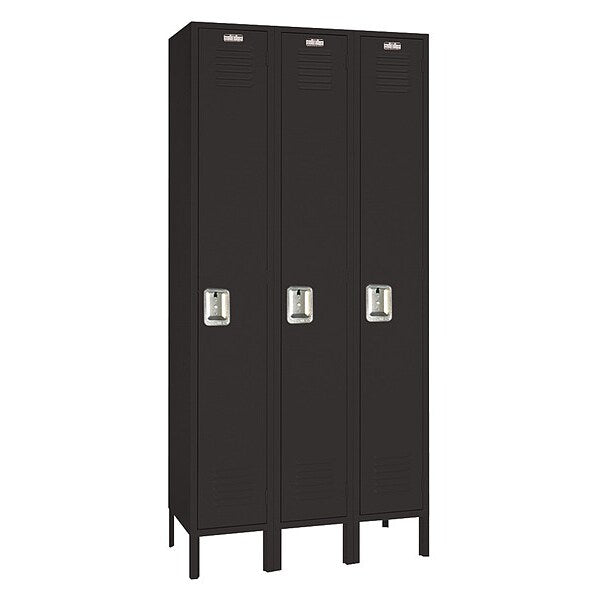 Wardrobe Locker, (1) Tier, (3) Wide, Steel, Powder Coated Finish, 36 in W, 18 in D, 78 in H