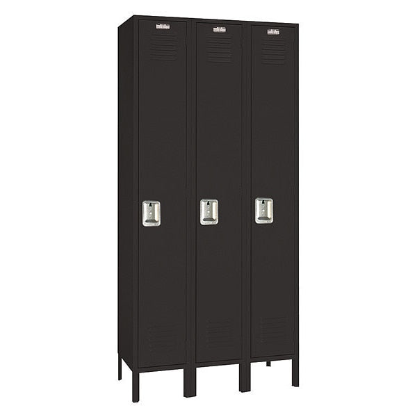 Wardrobe Locker, (1) Tier, (3) Wide, Steel, Powder Coated Finish, 36 in W, 15 in D, 66 in H