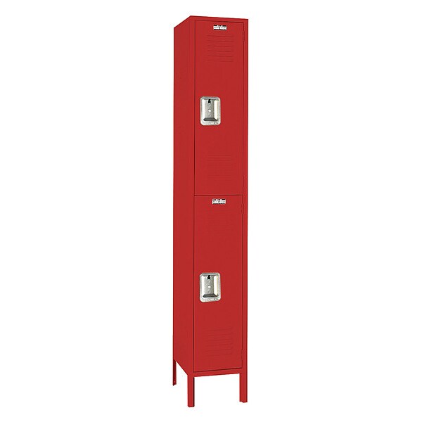 Wardrobe Locker, (1) Wide, (2) Tier, Steel, Powder Coated Finish, 12 in W, 12 in D, 66 in H