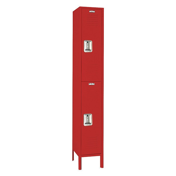 Wardrobe Locker, (1) Wide, (2) Tier, Steel, Powder Coated Finish, 12 in W, 12 in D, 78 in H