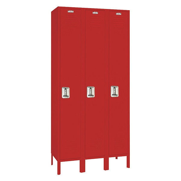 Wardrobe Locker, (1) Tier, (3) Wide, Steel, Powder Coated Finish, 45 in W, 18 in D, 78 in H