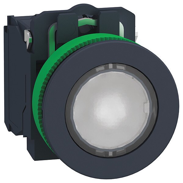 Push Button, 30 mm, 1NO/1NC, White