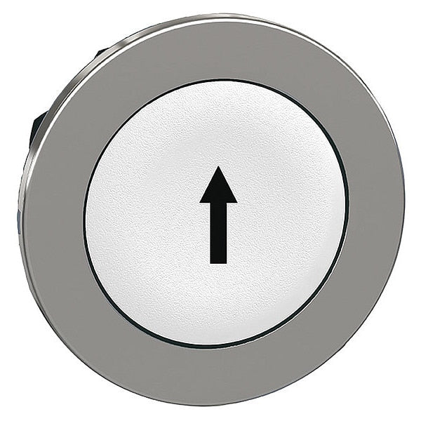 Pushbutton Head, 30 mm, Black, White