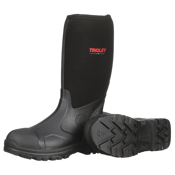 Rubber Boot, Men's, 4, Knee, Black, PR