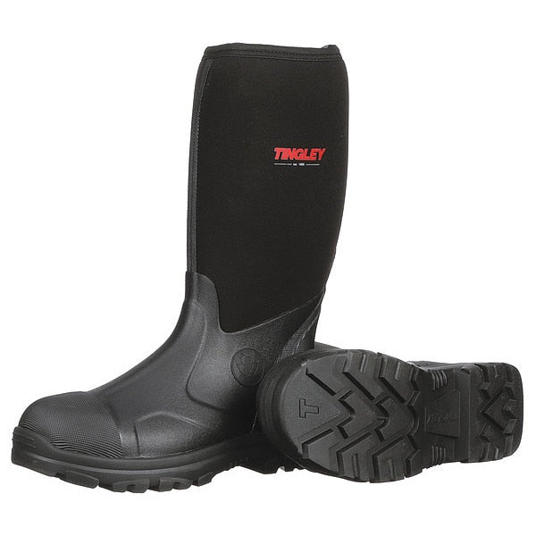 Rubber Boot, Men's, 9, Knee, Black, PR