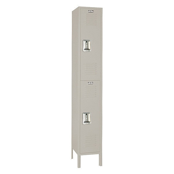 Wardrobe Locker, (1) Wide, (2) Tier, Steel, Powder Coated Finish, 12 in W, 15 in D, 78 in H