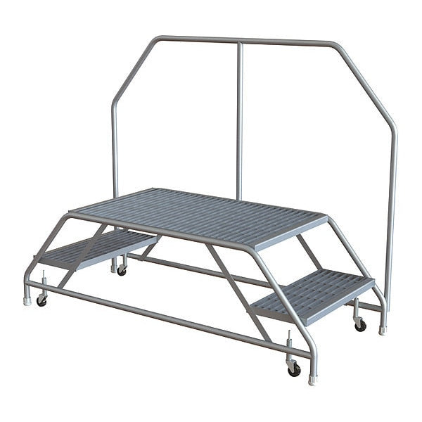 Rolling Step Stool with Handrail, 2-Step