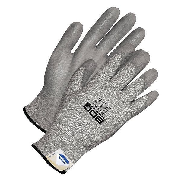 Seamless Knit Dyneema Cut Resistant Grey Polyurethane Palm, Shrink Wrapped, Size XL (10)