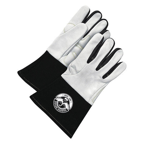 Welding Glove TIG Grain White Goatskin Kevlar Sewn, Shrink Wrapped, Size X2L