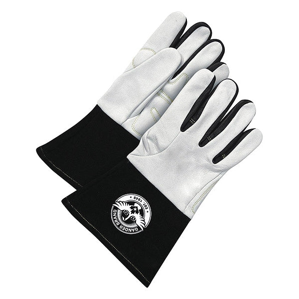 Welding Glove TIG Grain White Goatskin Kevlar Sewn, Size S