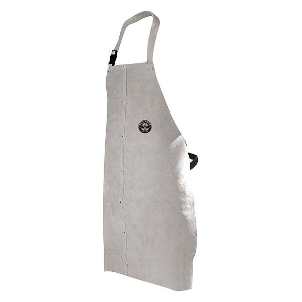 Welding Apron, Leather, Pearl Gray, 36