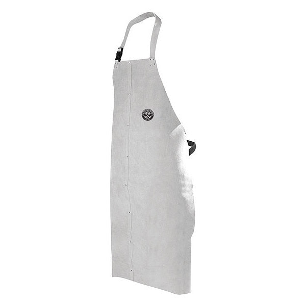 Welding Apron, Leather, Pearl Gray, 42
