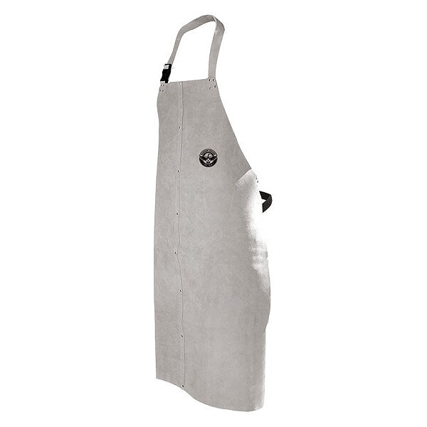 Welding Apron, Leather, Pearl Gray, 48