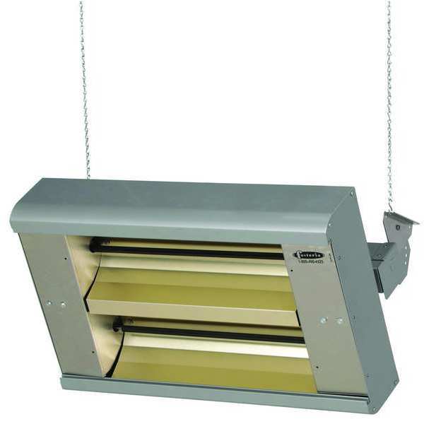 Electric Infrared Heater, Aluminum, 480V AC